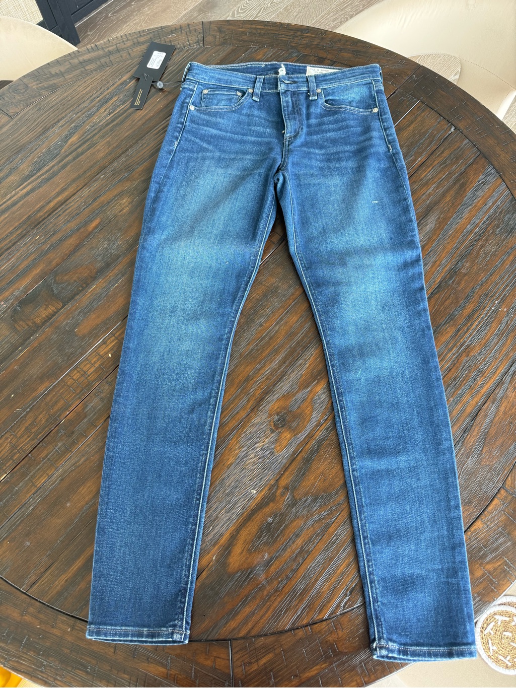 Rag & Bone Skinny Jeans In Blue Wash